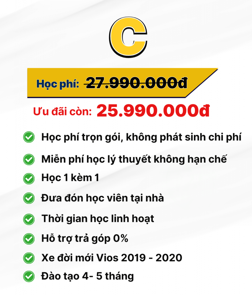 Khóa học hạng C